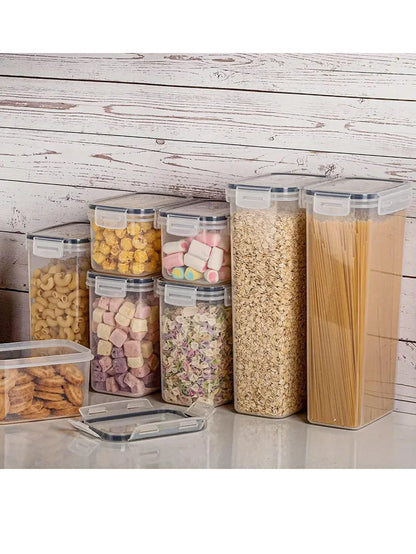24pcs moisture-proof airtight food storage containers, dishwasher safe, kitchen supplies, cereal jars, with labels and markings
