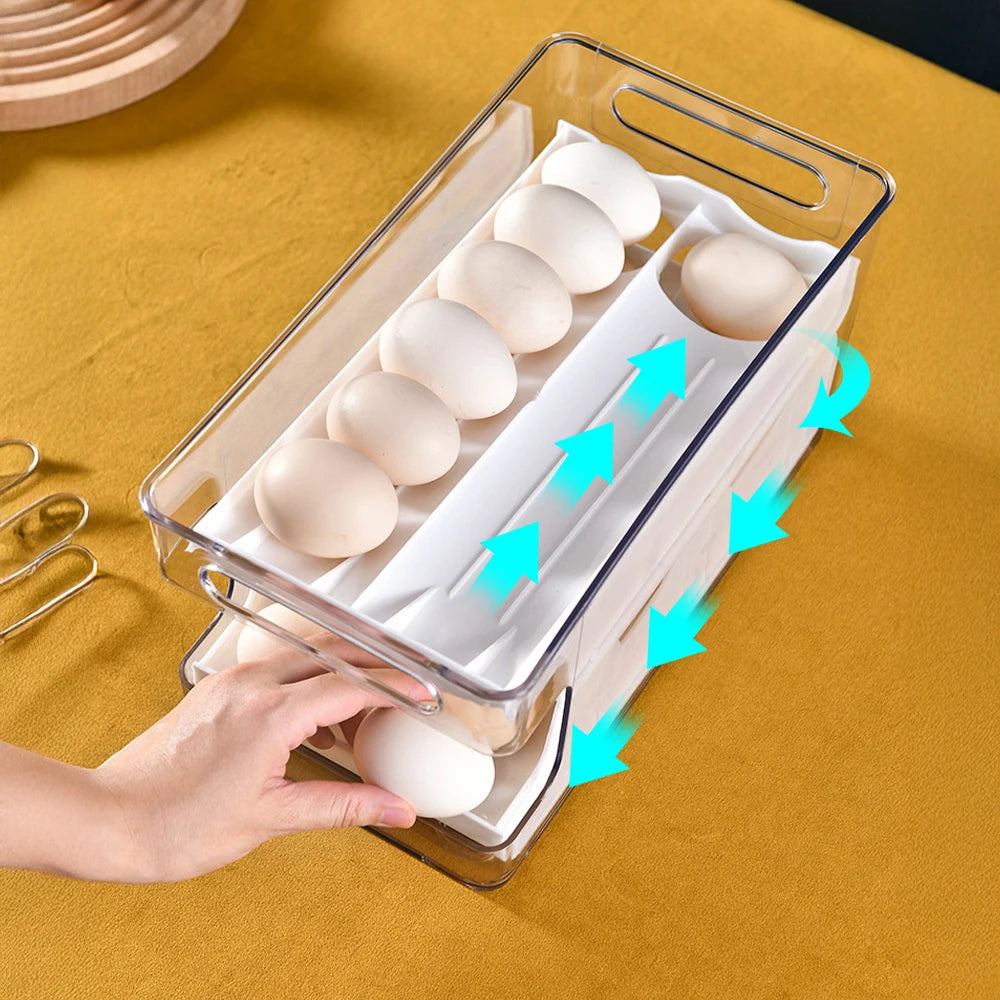 【Lifeideas】2-Layer Scrolling Egg Holder Storage Rack