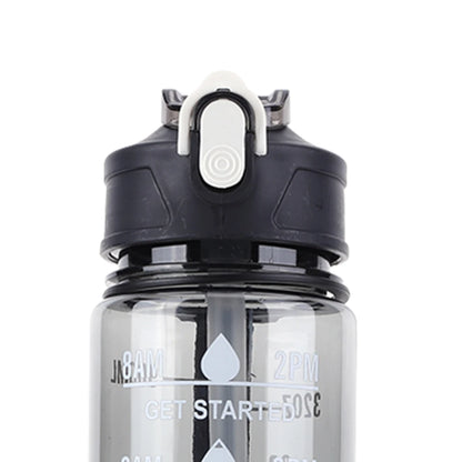 900ml Portable Drinking Cup with Straw & Handle Outdoor Travel Bottle Large Capacity Motivational Drinking Bottle for Boys Girls