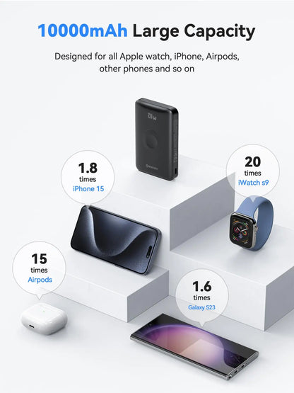 for Magsafe Battery Pack Portable Charger for Apple Watch Ultra/9/8/7/6/5 Wireless Power Bank For iPhone 15/14/13/12 Series