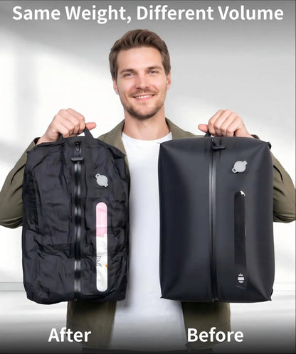 Vacuum Bag with window pump （Double click to start）Travel Luggage Reusable Space Saver Waterproof Compression Bags for Suitcase