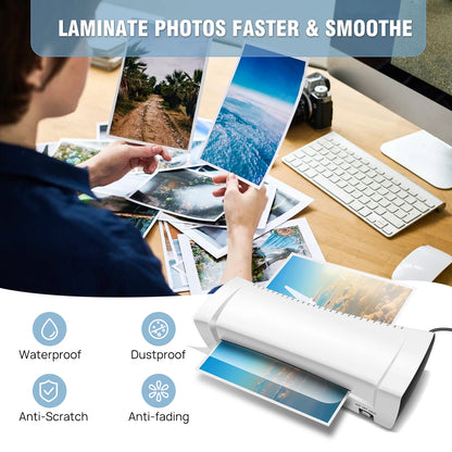DayPlus A4/A5/A6 Thermal Laminating Machine Compact Lightweight A4 Laminator with Hot and Cold Settings, 3-4min Quick Warm-up