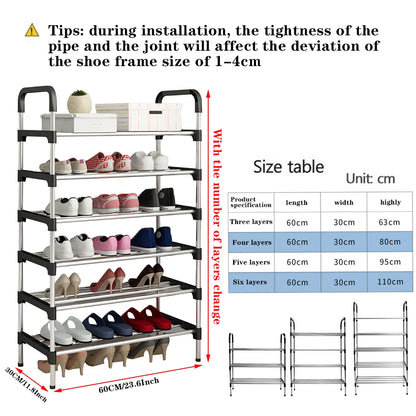 【Lifeideas】3/4/5 Tiers Shoe Rack Organizer Stackable Space Saving Shoe Shelf