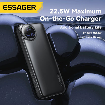 Essager Power Bank 30000mAh 22.5W PD Fast Charging Powerbank Portable Battery Charger For iPhone 15 14 13 12 Pro Max Huawei