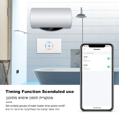 20A Smart Wifi Water Heater Boiler Touch Switch 4400W US Standard timer SmartLife APP Remote Control Alexa Google Work with Tuya