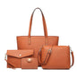 4 in 1 Totes Crossbody Bags Set PU tote bag Leather Shoulder Bag Handbag Purse with Detachable & Adjustable Strap for Women Lady