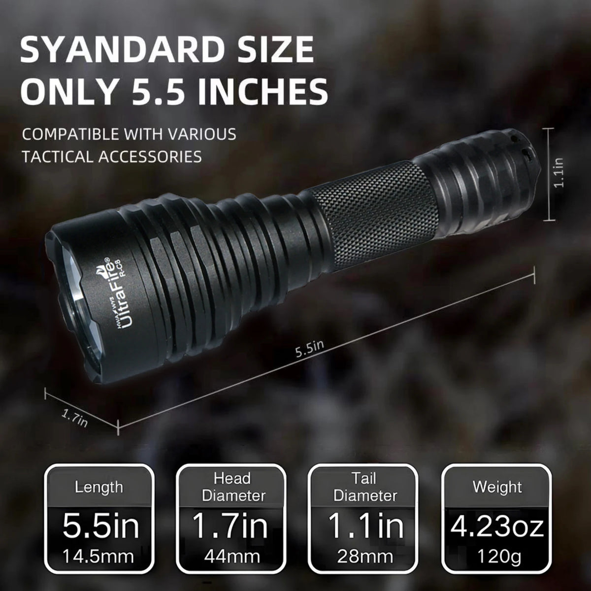 UltraFire C8 Red Light Flashlight Powerful Professional Tactical Hunting FlashLights Coyote Night Vision Lamp for Astronomy