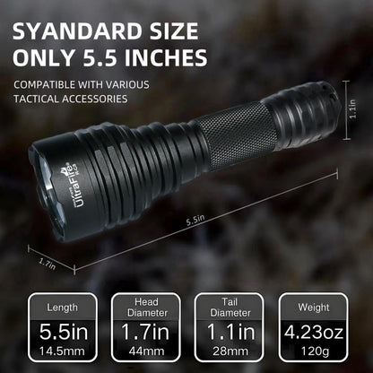 UltraFire C8 Red Light Flashlight Powerful Professional Tactical Hunting FlashLights Coyote Night Vision Lamp for Astronomy
