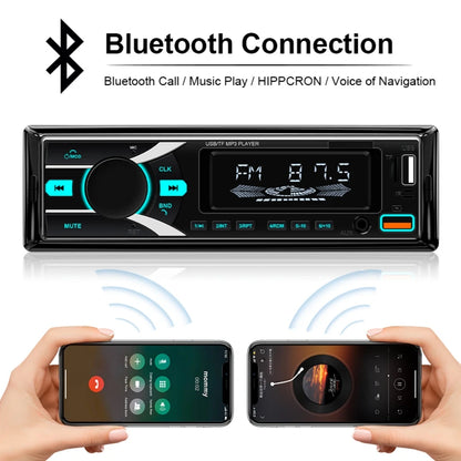 HIPPCRON Car MP3 Radio 1 Din Car Player 7 colorful lights Stereos for Car Universal FM Music Radio Optional With Remote Control