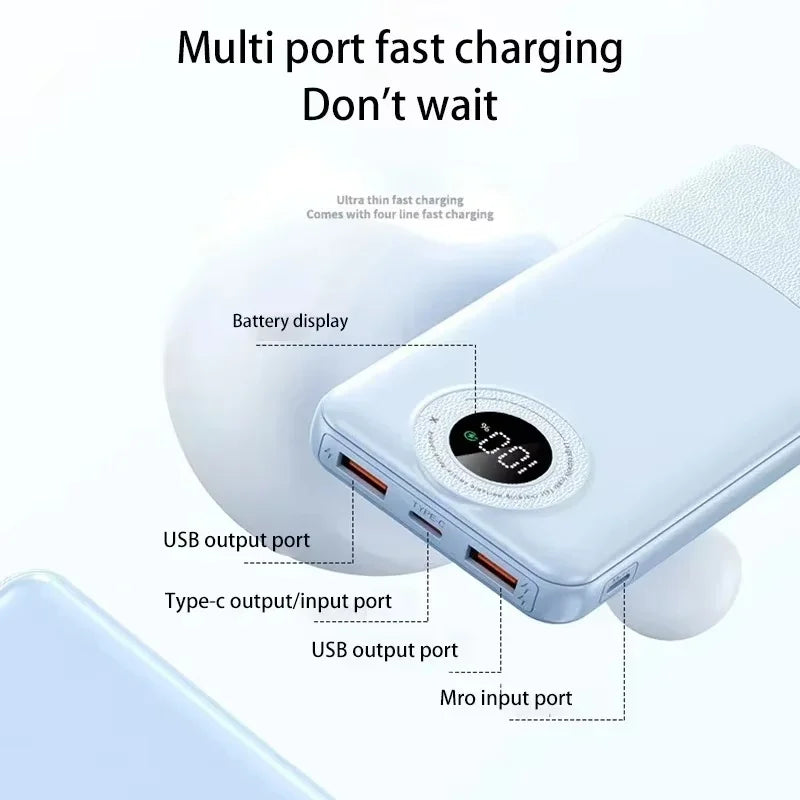 Xiaomi 120W 200000mAh Ultralarge Capacity Power Bank Fast Charging Portable Digital Display Power Bank For iPhone Samsung Huawei