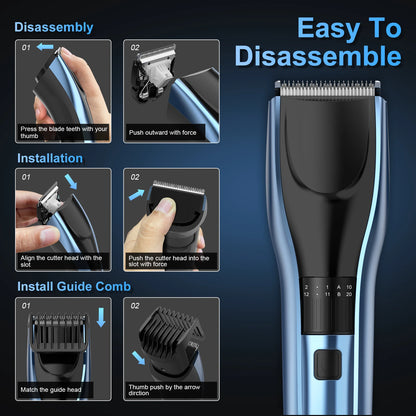 Sejoy Electric Hair Clipper For Men, 20 Gears Adjustable Hair Cut Machine Hair Trimmer Professional Rechargeable Hair Cut Barber