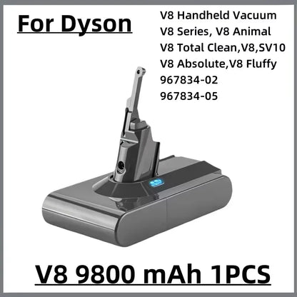 Vacuum Cleaner rechargeable Battery for Dyson V6 V7 V8 V10 V11 V15 Series SV07 DC62 DC58 DC31 Absolute Fluffy