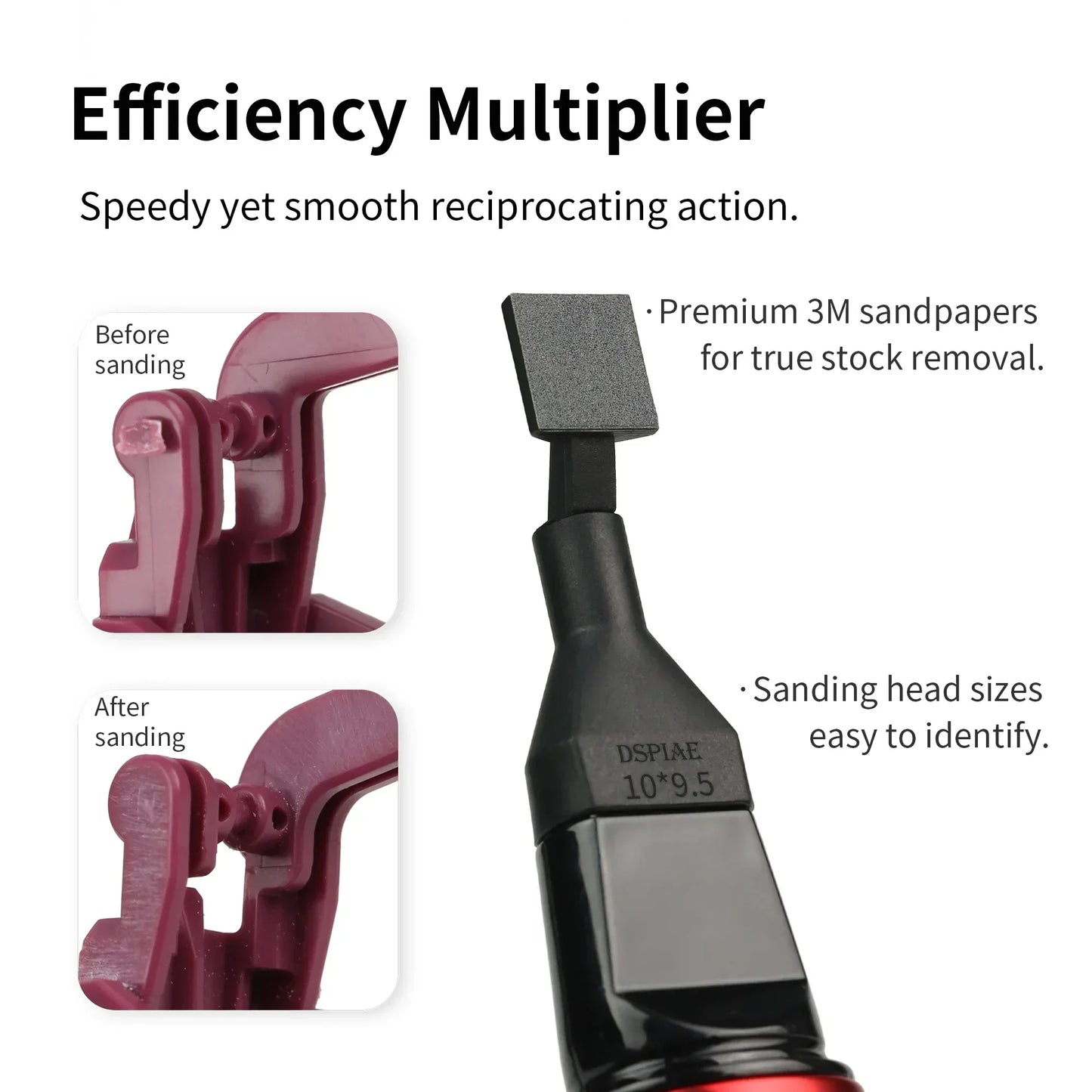 DSPIAE DIY ES-A Reciprocating Sander Electric Grinding Pen Plastic Model Sanding Paper Head for Military Model Craft Tools Hobby