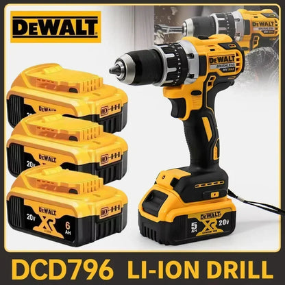 Dewalt DCD796 2000RPM Cordless Electric Drill Brushless Driver Adjustable Speed Impact Hand Drill Rechargeable Power Tools