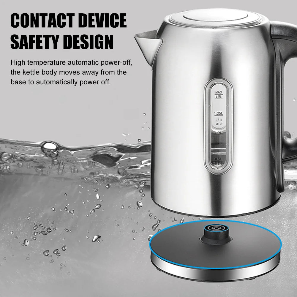 1850-2200W Electric Kettle 1.7L Electric Water Boiler Stainless Steel Electric Boiler Home Kettle Auto-off overheat protection