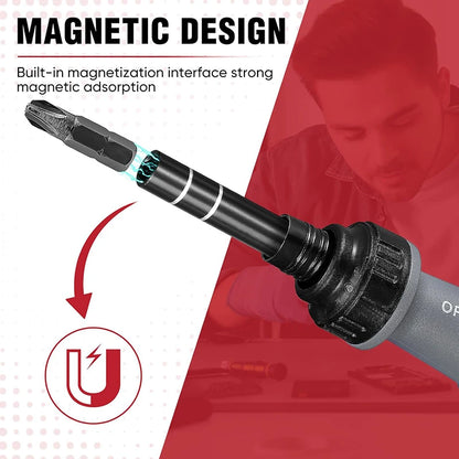 11 in 1 Ratchet Screwdriver Set Telescopic Screwdriver Two-way ABS Handle Adjustment Forward Reverse Multifunctional Bits Driver