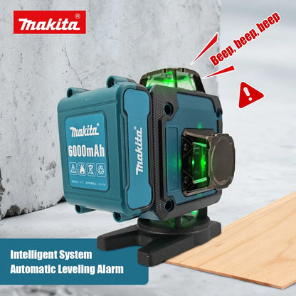 Makita Electric Tool 360-Degree X4 16-Line Outdoor Laser Level Self-Levelling Vertical Cross-Line Tool for Precision Measurement