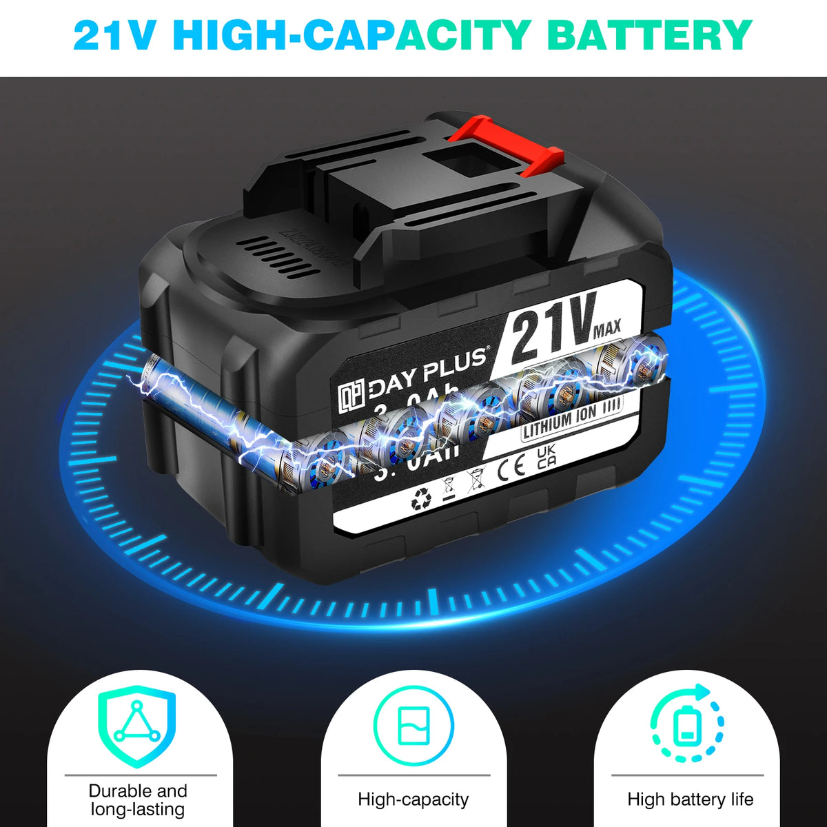 Cordless Vacuum Cleaner,Wall Hanging Stick Vacuum Cleaner 17KPA Pet Hoover Vacuum Cleaner with Tangle-Free Brush,3000mAh Battery