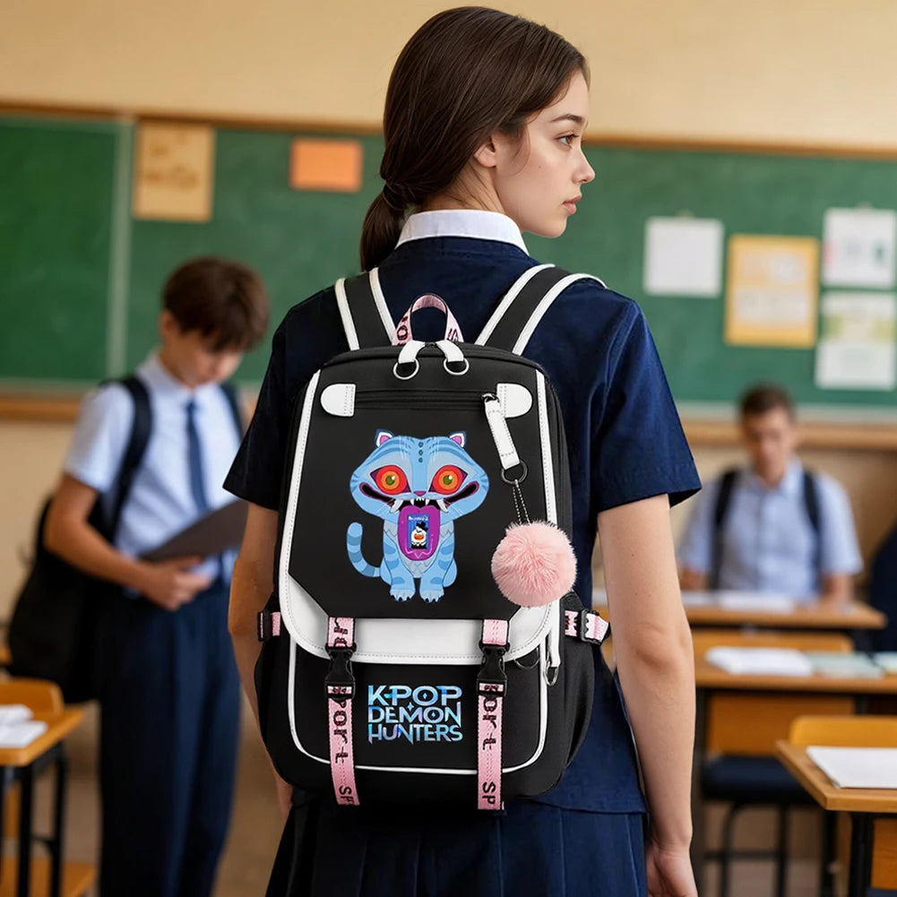 School Backpack for Students KPop Demon Hunters Daily Bagpack 2025 Hot Movie Print Backpacks for Girl Outdoor Sport School Bag