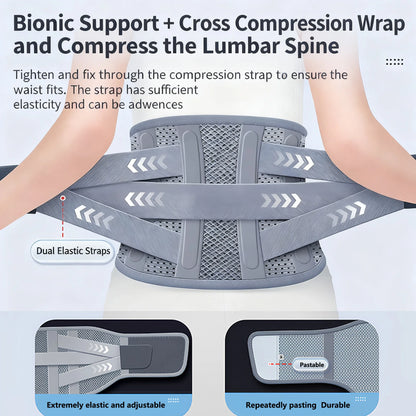 Back Brace Adjustable Waist Belt Support Brace for Lumbar Trainer Sweat Belt Comfortably Breathable for Assistance