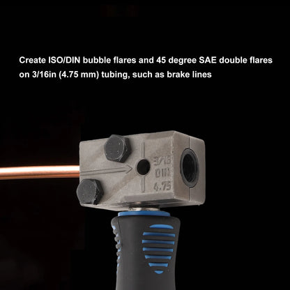 3/16in Double Flaring Tool Metal Handheld Brake Line Double  Tool for Motorcycle Automotive Truck Brake Pipe Flaring Tool