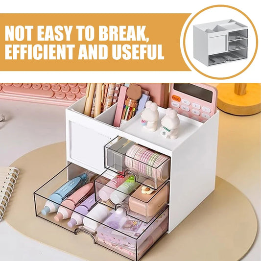 Drawer Storage Box Desk Ganizer Transparent Large Capacity Stationery H Ganizer Multi Function Desktop Storage Household
