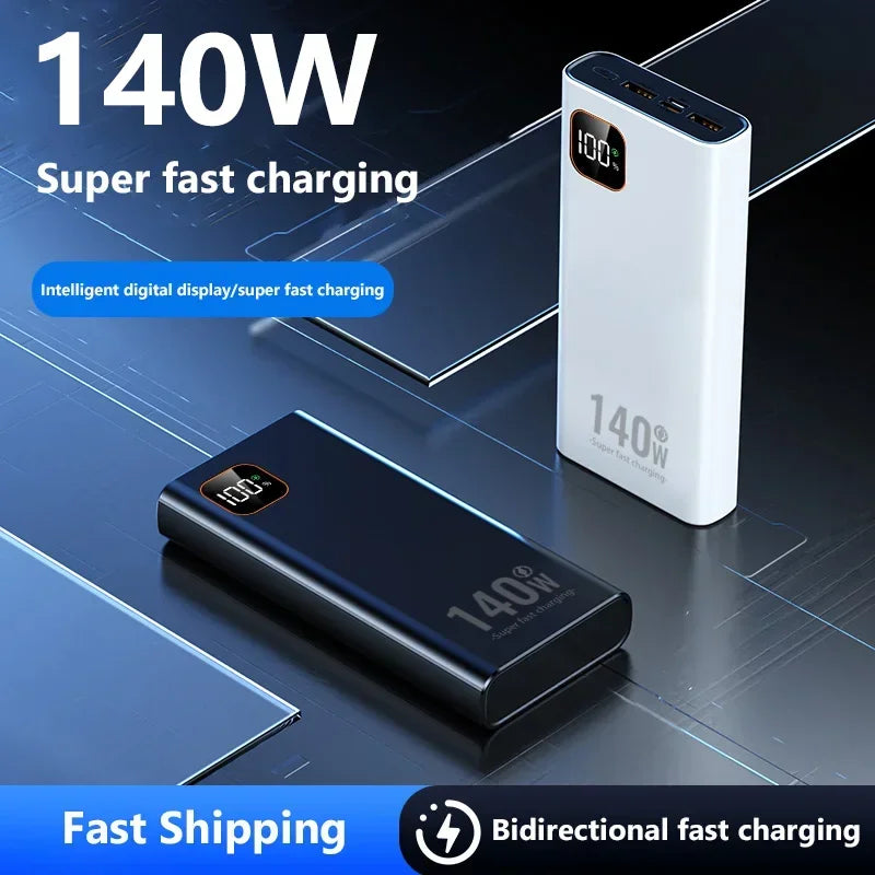 Lenovo Portable PowerBank 140W Super Fast Charging 500000mAh Large Capacity External Battery Charger Powerbank For Xiaomi iPhone