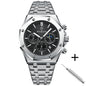 BINBOND Top Brand B0161 Men's Casual Watch Luxury Luminous Stainless Steel Waterproof Men's Date Calendar Clock