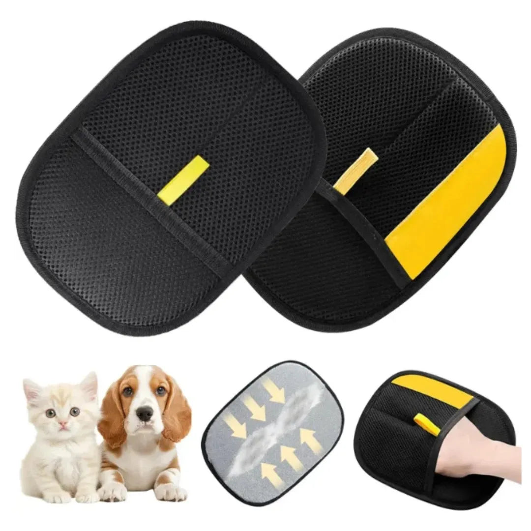2Pcs Pet Hair Removal Gloves Double-sided Electrostatic Brush for Cat Dog Fur Grooming Glove Sofa Carpet Clothes Cleaning Tool