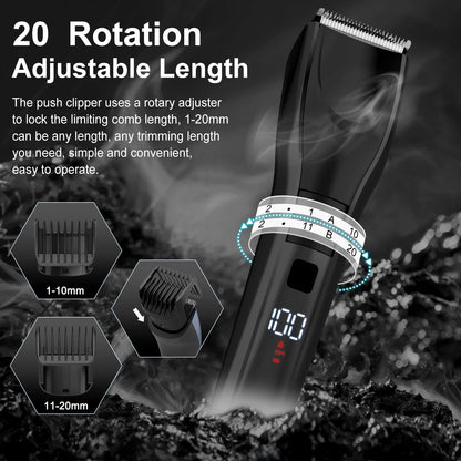 Sejoy Electric Hair Clipper For Men, 20 Gears Adjustable Hair Cut Machine Hair Trimmer Professional Rechargeable Hair Cut Barber
