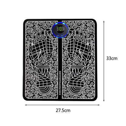 EMS Massage Pad 8 Modes Foot Circulation Massager USB Rechargeable Leg Muscle Stimulator Remote Control for Relax Feet and Legs