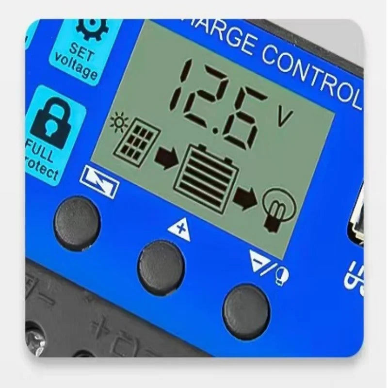 12V/24V 10A 30A PWM Solar Charge Controller - Adjustable LCD Display Timer Setting MPPT Controller for Wholesale Hot Sale