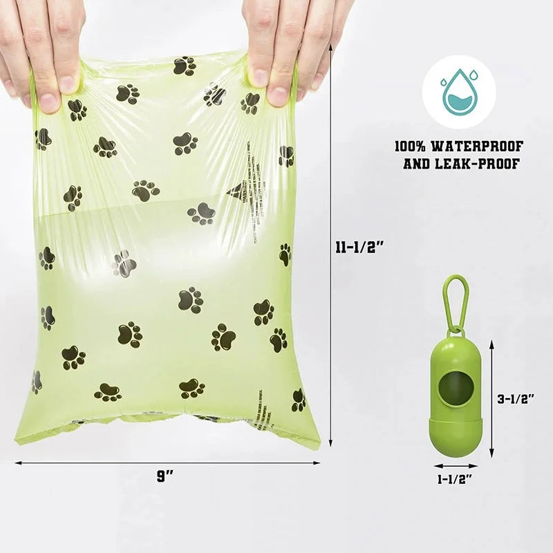 New Pet Biodegradable Trash Bag Dog Poop Bags Bulk Biobase Scented Poo Bag Degradable Cat Waste Bags Dog Poop Dispenser Gifts