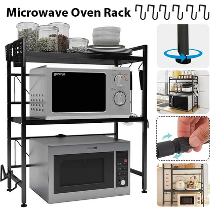 Microwave Oven Shelf Stand Rack Microwave Storage Rack Modern Kitchen Storage Rack Kitchen Accessories Organizer Shelf