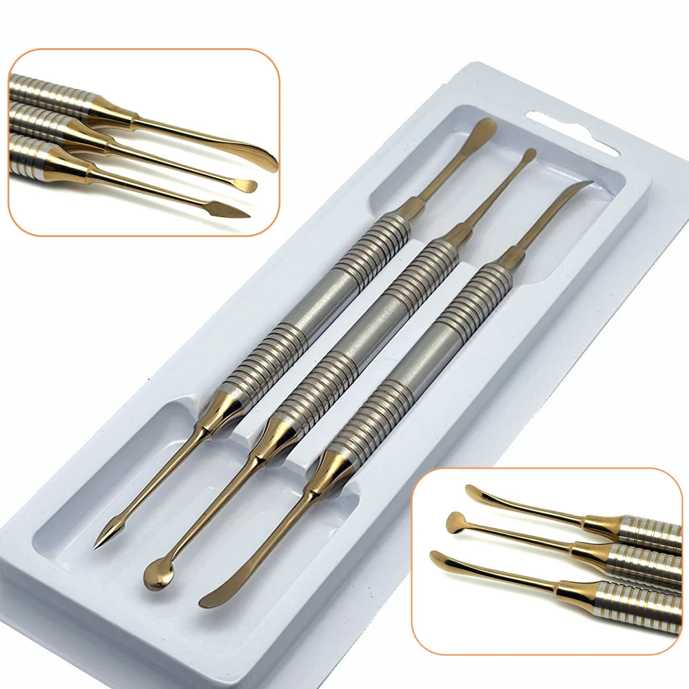 Set Dental Implant Periosteal Elevator Separator Peristeel Splitter Tool for Reflecting and Retracting Titanium