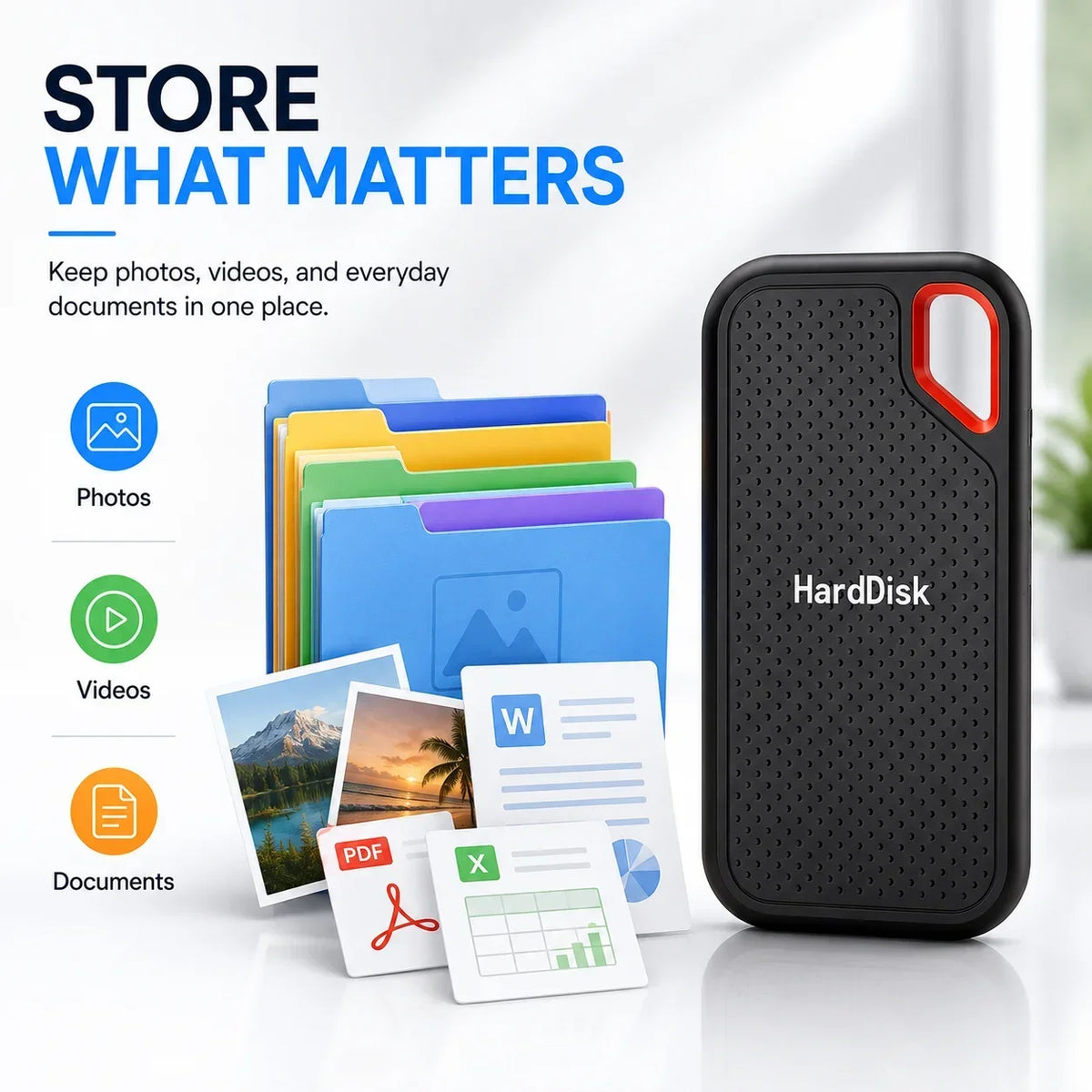 1TB External Hard Drive 2TB Portable SSD High Speed Hard Disk USB-C Original Storage Device for Laptop/PC/Phone/Mac