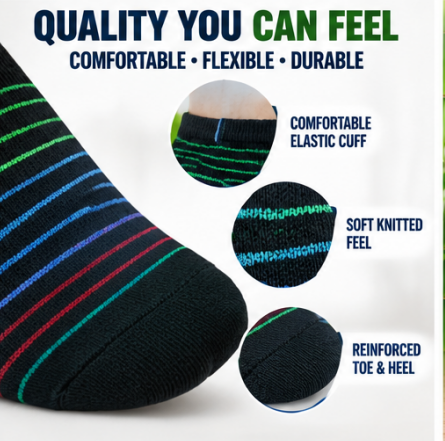 3 Pairs Bamboo Trainer Socks UK 6–11 / EU 39–45 – Soft Breathable Low Cut Ankle Socks for Men, Everyday, Trainers, Walking, Sports & Travel