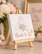 Bride to Be Mini Canvas with Wooden Easel – Bridal Shower & Wedding Gift