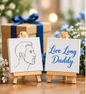 Live Long Daddy Mini Canvas Set with Wooden Easels – Father’s Day & Birthday Gift