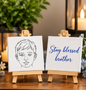 Stay Blessed Brother Mini Canvas Set with Wooden Easels – Brother Gift & Keepsake