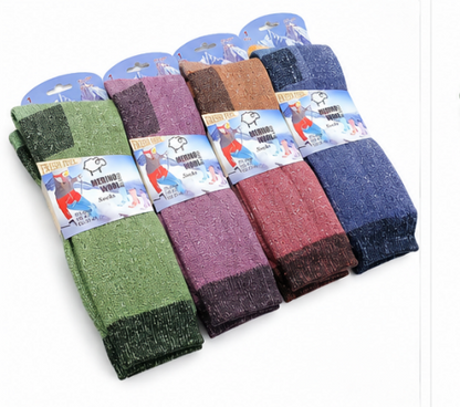 Men’s Merino Wool Blend Hiking Socks UK 6–11 – 45% Merino Wool Bamboo Walking Boot Thermal Socks | Assorted Colours – 1 Pair