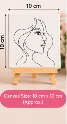 I Love My Mom Mini Canvas Set with Wooden Easels – Mother’s Day Gift & Keepsake