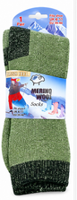 Men’s Merino Wool Blend Hiking Socks UK 6–11 – 45% Merino Wool Bamboo Walking Boot Thermal Socks | Assorted Colours – 1 Pair