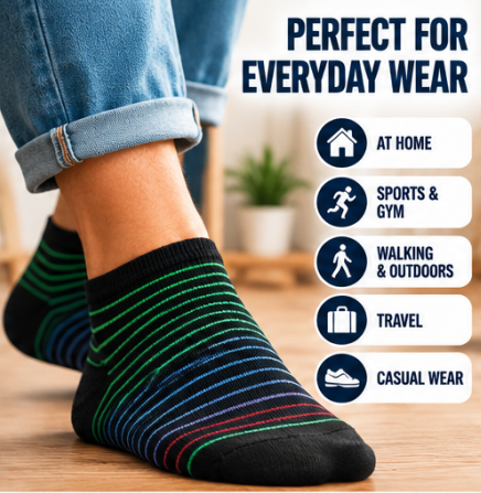 3 Pairs Bamboo Trainer Socks UK 6–11 / EU 39–45 – Soft Breathable Low Cut Ankle Socks for Men, Everyday, Trainers, Walking, Sports & Travel