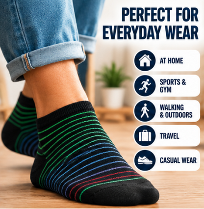 3 Pairs Bamboo Trainer Socks UK 6–11 / EU 39–45 – Soft Breathable Low Cut Ankle Socks for Men, Everyday, Trainers, Walking, Sports & Travel