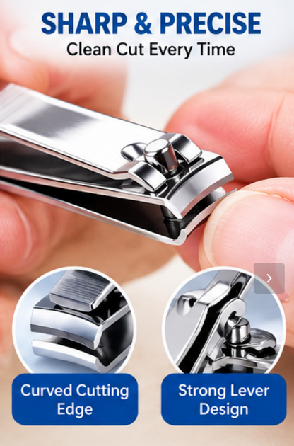 3PC Nail Clippers Set – Stainless Steel Fingernail & Toenail Clippers, 5cm 6cm 7.5cm Manicure Pedicure Nail Care Kit for Hands & Feet