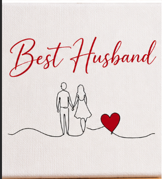 Best Husband Mini Canvas with Wooden Easel – Romantic Anniversary & Valentine’s Gift