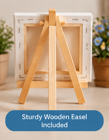 Get Well Soon Mini Canvas with Wooden Easel – Thoughtful Recovery Gift & Desk Décor