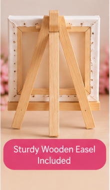 I Miss You Pink Mini Canvas with Wooden Easel – Thoughtful Love Gift & Keepsake