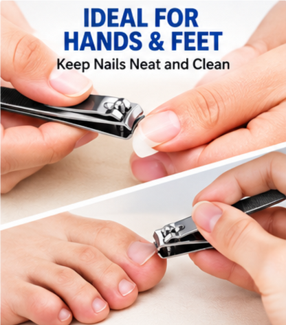 3PC Nail Clippers Set – Stainless Steel Fingernail & Toenail Clippers, 5cm 6cm 7.5cm Manicure Pedicure Nail Care Kit for Hands & Feet
